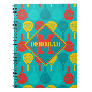 Padel Smash Notes with monogram Notebook