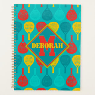 Padel Smash Notes with monogram Planner
