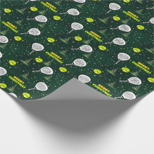 Padel Smashing Christmas Wrap Wrapping Paper