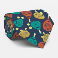 Padel Tennis Rackets and Balls Patterned