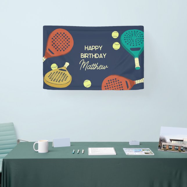 Padel Tennis Themed Custom Party Banner (Tradeshow)