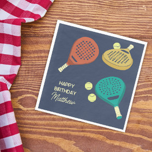 Padel Tennis Themed Custom Party Napkin