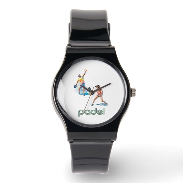Padel Watch – Padel Chic Vibrant Style Black (Front)
