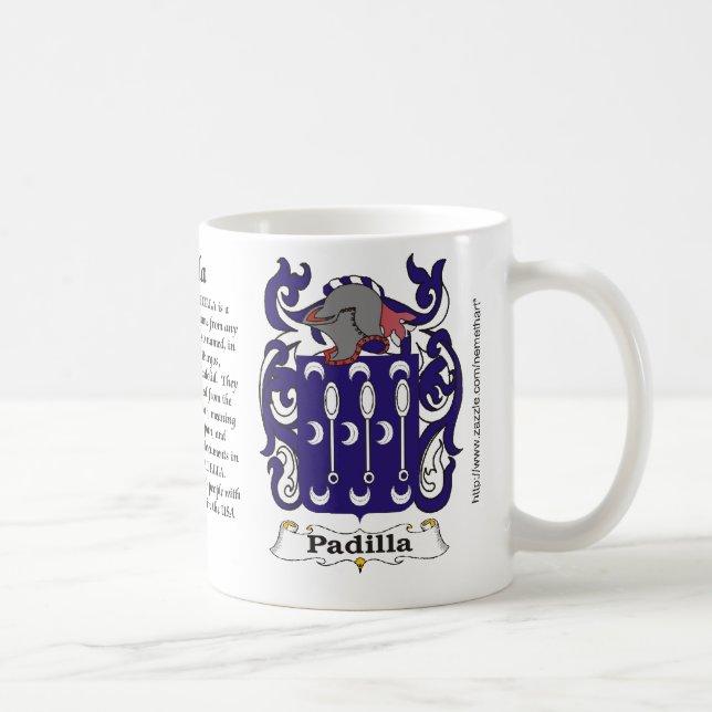 Padilla Family Coat of Arms mug (Right)