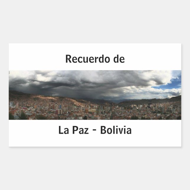 Padivo recoerdo de La Paz Rectangular Sticker (Front)