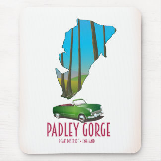 Padley Gorge peak district england map Mouse Mat