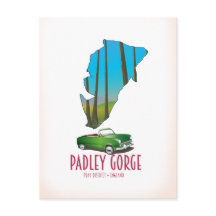 Padley Gorge peak district england map
