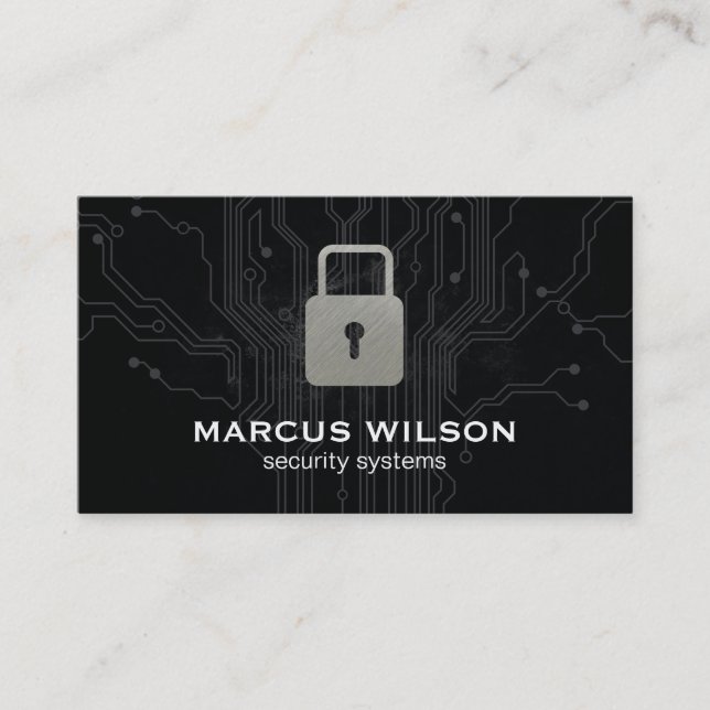 Padlock | Circuit Board Business Card (Front)
