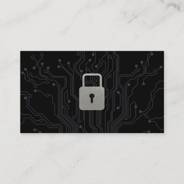 Padlock | Circuit Board II Business Card (Front)