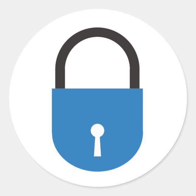 🔒 - padlock classic round sticker (Front)