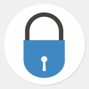 🔒 - padlock classic round sticker