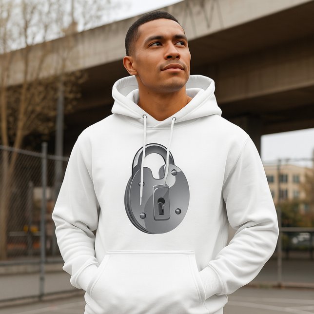 Padlock Security Mens Hoodie (Creator Uploaded)