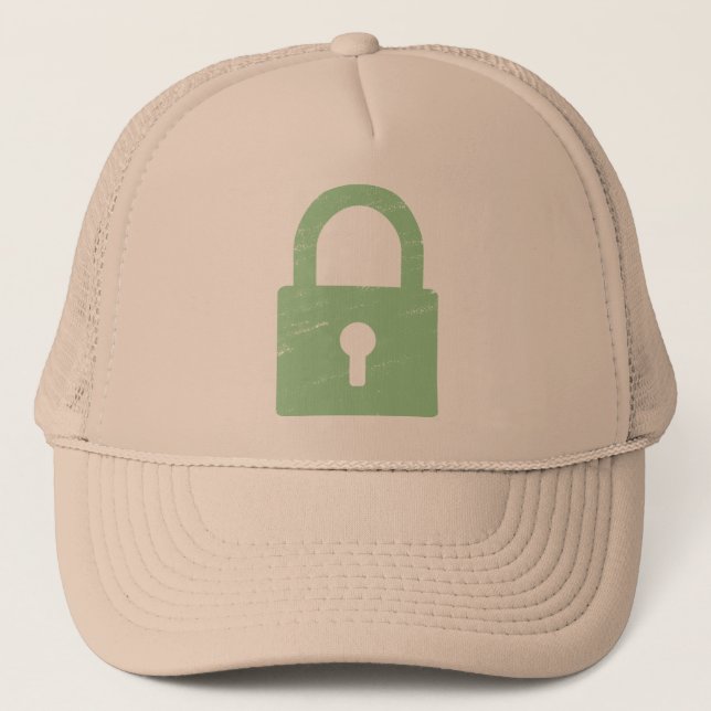 Padlock Textured - Various Colours Available Trucker Hat (Front)