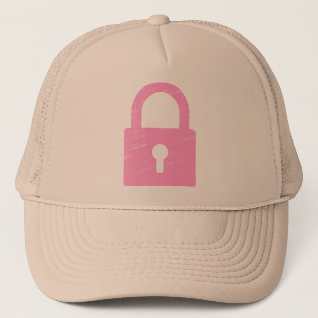 Padlock Textured - Various Colours Available Trucker Hat (Front)