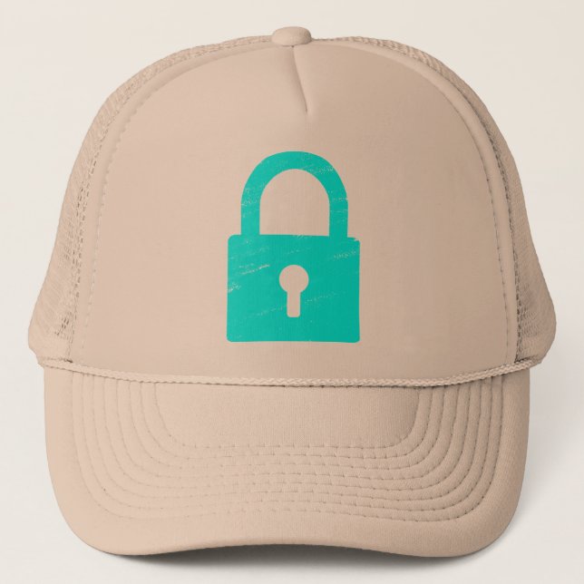 Padlock Textured - Various Colours Available Trucker Hat (Front)