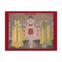 Padmini of India Paper Doll Postcard