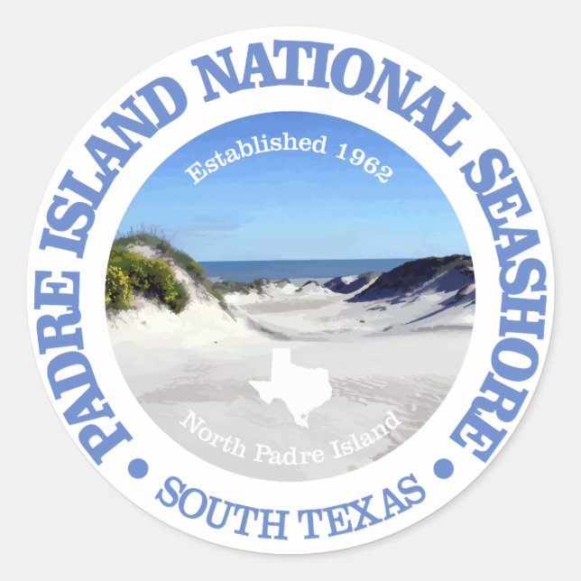 Padre Island National Seashore Classic Round Sticker (Front)