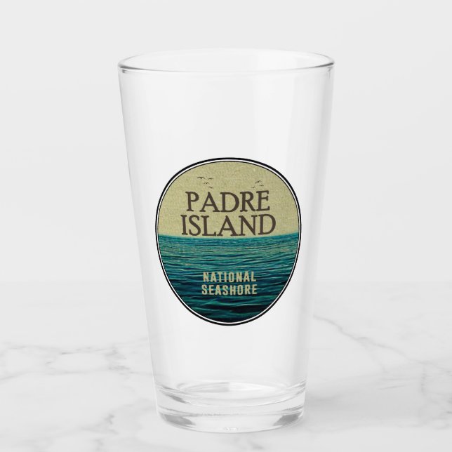 Padre Island National Seashore Ocean Birds Glass (Front)