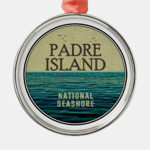 Padre Island National Seashore Ocean Birds Metal Tree Decoration