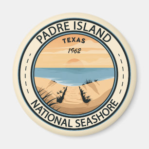 Padre Island National Seashore Texas Badge Magnet