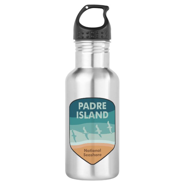 Padre Island National Seashore Texas Seagulls 532 Ml Water Bottle (Front)