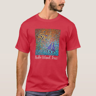 Padre Island Texas sailboat and sun T-Shirt