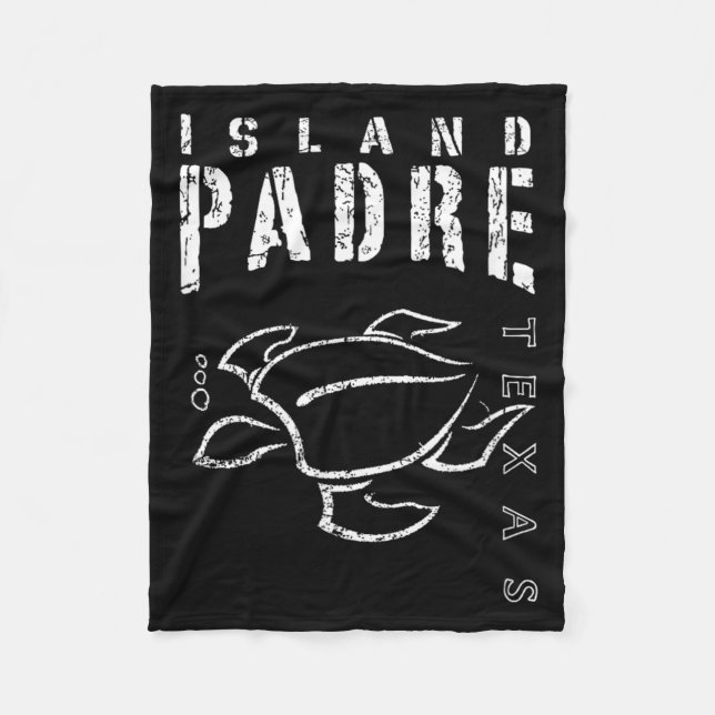 Padre Island Texas Souvenir Fleece Blanket (Front)