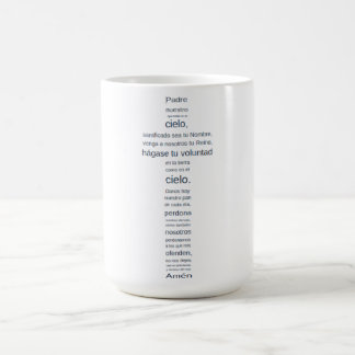 Padre nuestro en forma de cruz coffee mug