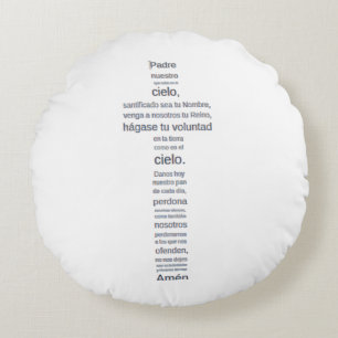 Padre nuestro round cushion
