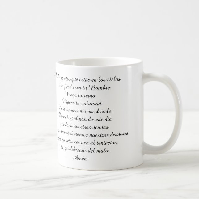 PADRE NUESTRO SPANISH LORD'S PRAYER PRAYER MUG (Right)