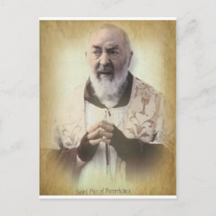 PADRE PIO ANTIQUE POSTCARD