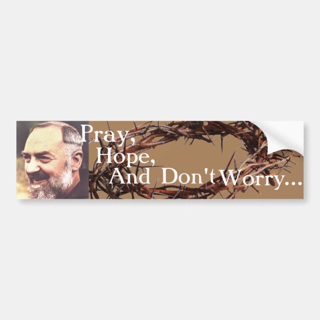 Padre Pio Bumpersticker Bumper Sticker (Front)