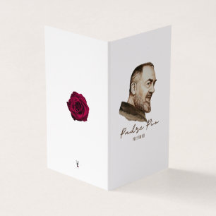 Padre Pio Catholic Condolence Thank You Cards