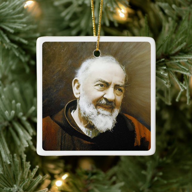 Padre Pio, Ceramic Ornament (Tree)