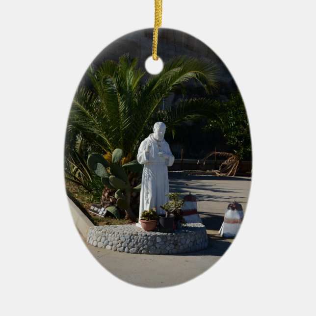 Padre Pio Ceramic Tree Decoration (Front)
