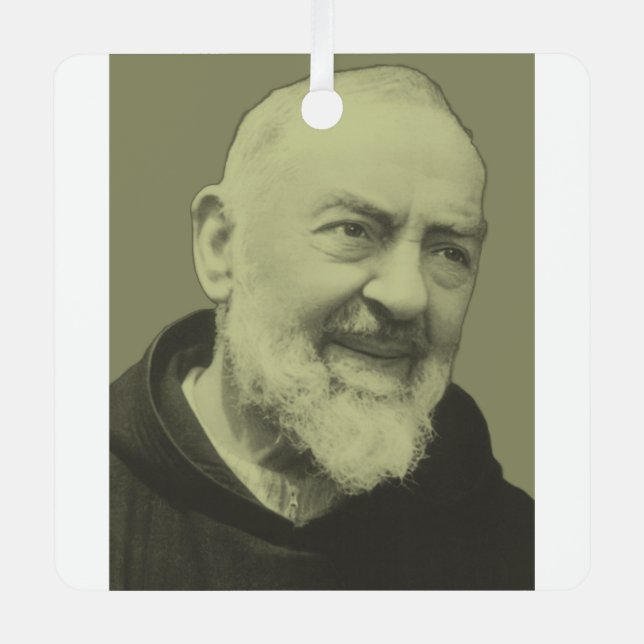 Padre Pio of Pietrelcina Metal Tree Decoration (Front)