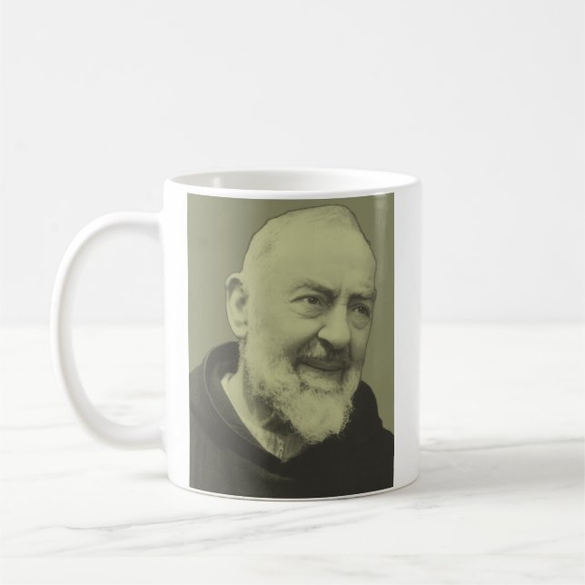 Padre Pio of Pietrelcina Saint of Mercy Coffee Mug (Left)