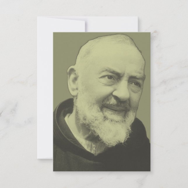 Padre Pio of Pietrelcina Saint of Mercy Thank You Card (Front)