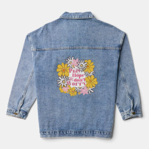 Padre Pio Quote Catholic  Denim Jacket
