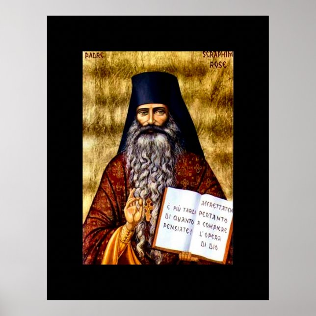 Padre Seraphim Rose Art Nouveau Poster (Front)