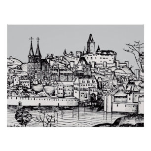 Padua medieval city in Veneto, northern Italy Poster