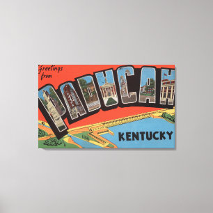 Paducah, Kentucky - Large Letter Scenes Canvas Print