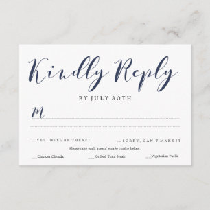 Paduka Script RSVP   WEDDINGS Card