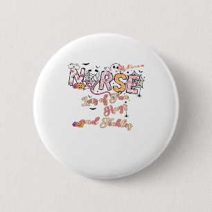 Paediactric Nurse Fun Halloween Design Essential T 6 Cm Round Badge