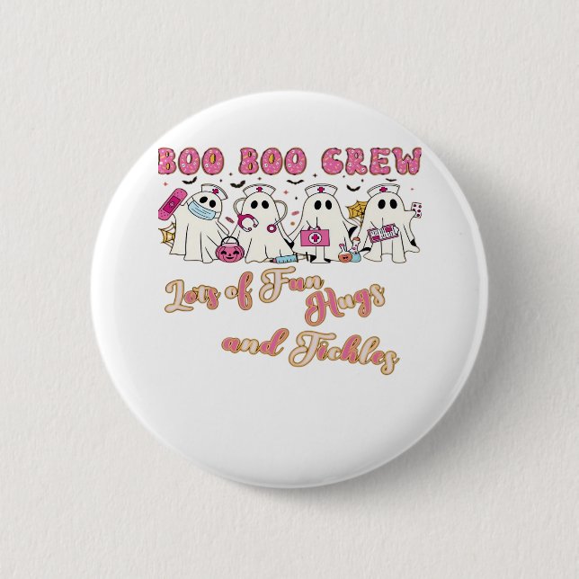 Paediactric Nurse Fun Halloween Design Essential T 6 Cm Round Badge (Front)