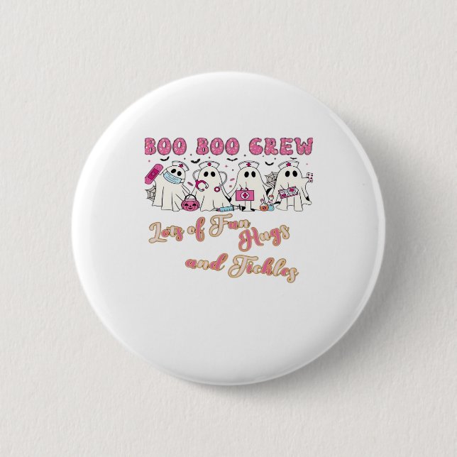 Paediactric Nurse Fun Halloween Design Essential T 6 Cm Round Badge (Front)