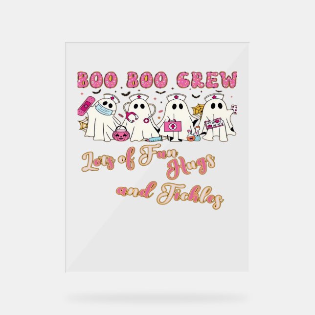 Paediactric Nurse Fun Halloween Design Essential T Acrylic Sign (Front)