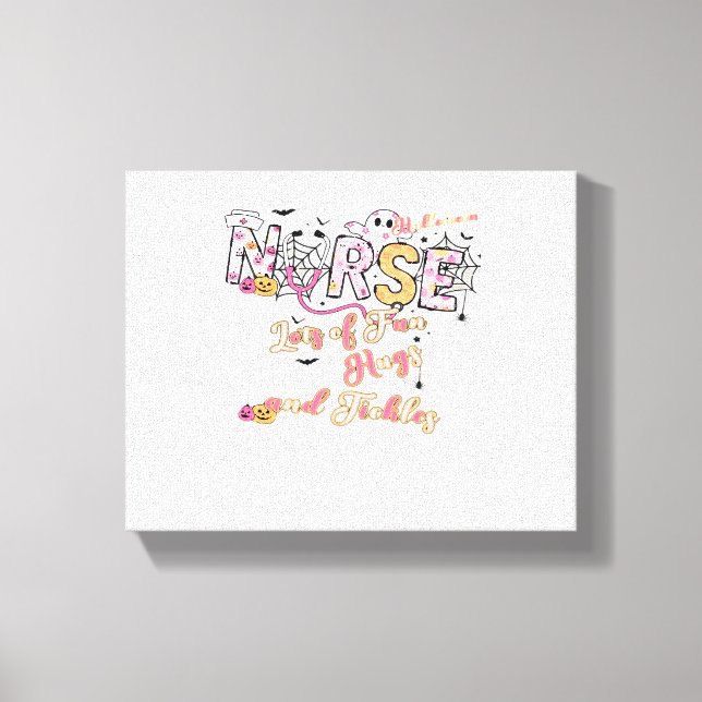 Paediactric Nurse Fun Halloween Design Essential T Canvas Print (Front)
