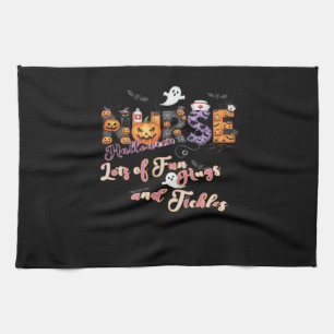 Paediactrics Nurse Fun Halloween Design Essential Tea Towel