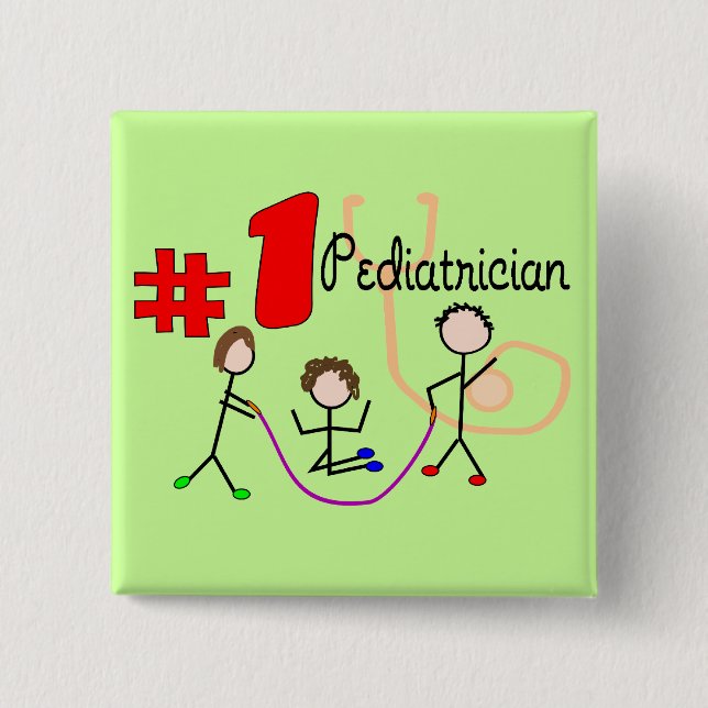 Paediatrician #1 Adorable Kids Design Gifts 15 Cm Square Badge (Front)